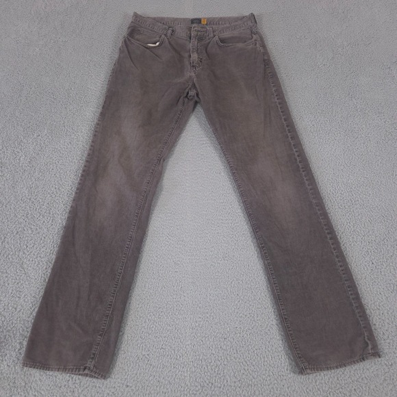 Vintage J Crew Pants Mens 34x36 Brown Straight Corduroy Chino Cotton Preppy Y2K